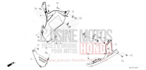 PANNEAU INFERIEUR CBR650RACR de 2024